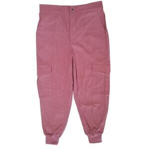 Area Stars Waffle Cargo Jogger Pants Mauve Size L NWT